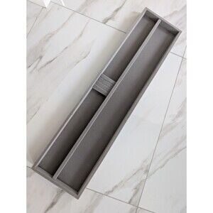 October Furniture Components Gray Velvet Lined Jewelry Organizer Tray 28.75x7.06